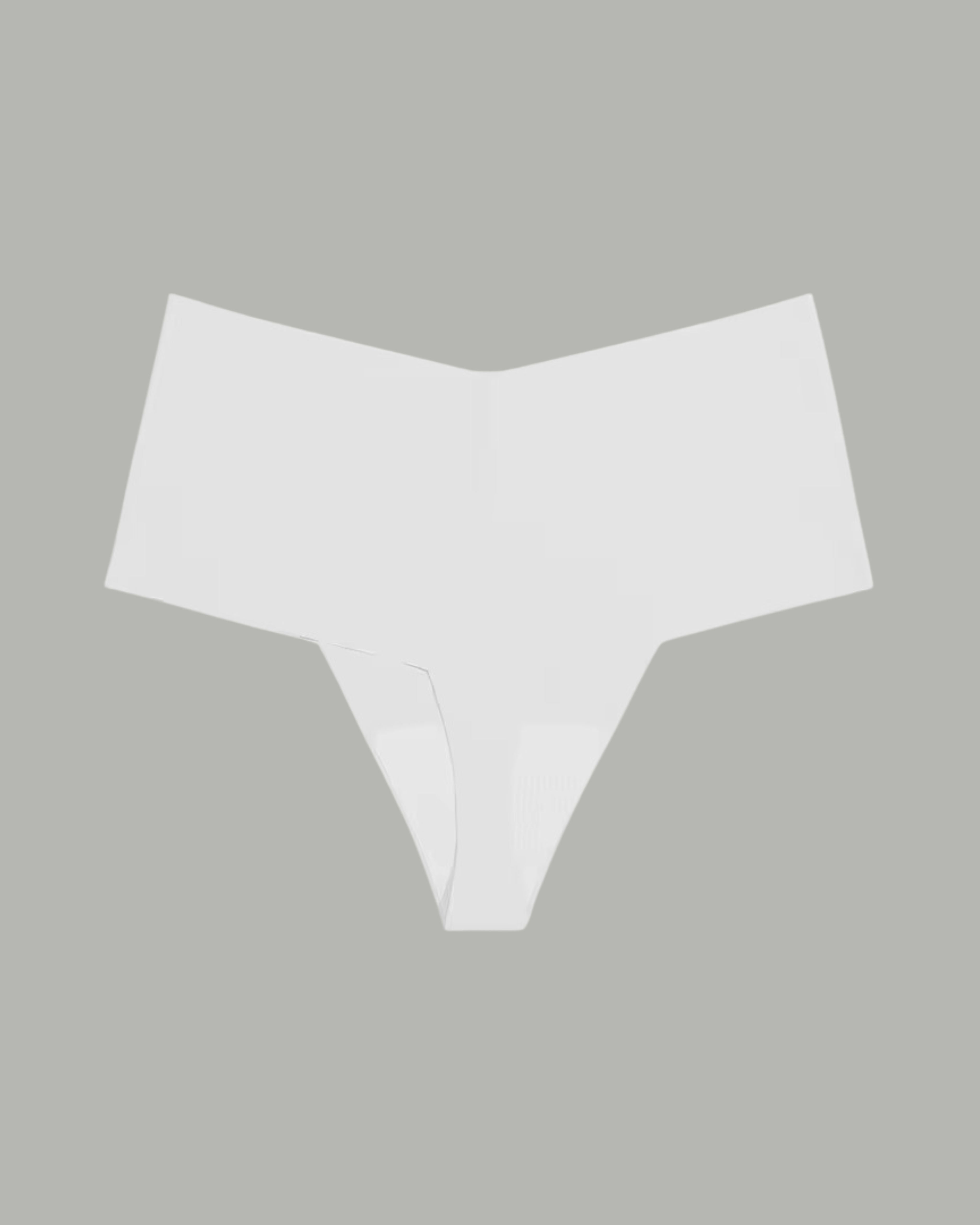 The Kourtney Seamless Sports High Waist Thong : White