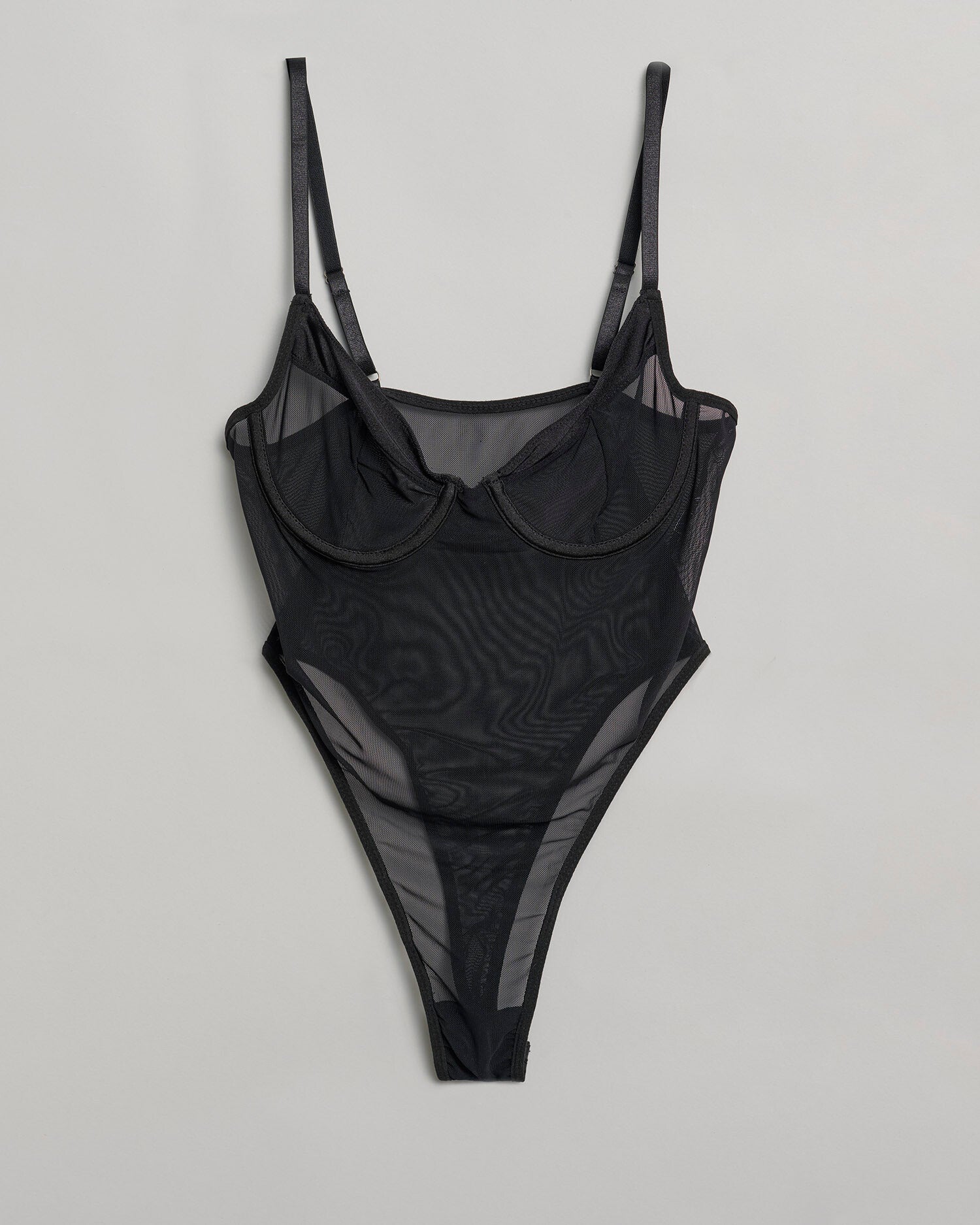 The Lucille Mesh Bodysuit : Black