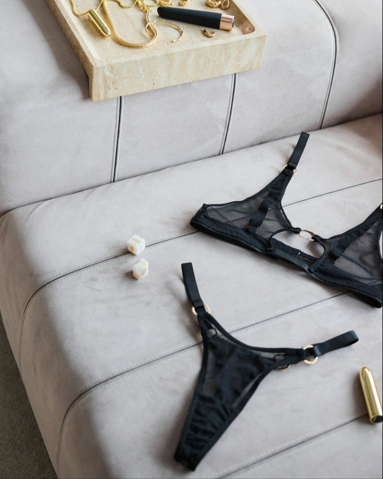 The Alexa Mesh Bralette : Black